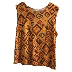 Coldwater Creek Sleeveless Print Top XL